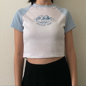 baby “heaven sent” raglan tee